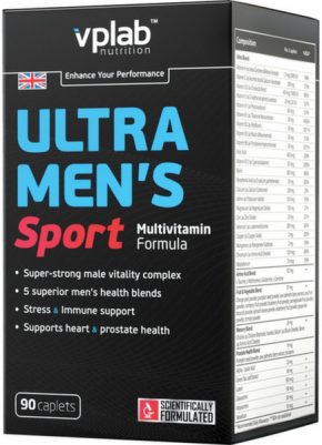Витамины для мужчин Vplab ultra men’s sport multivitamin formula 90 таблеток