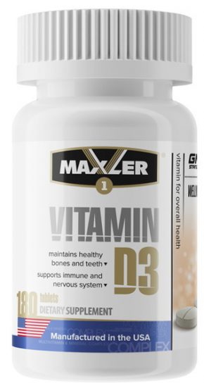 Витамины Maxler Vitamin D3 1200 МЕ 180 таблеток
