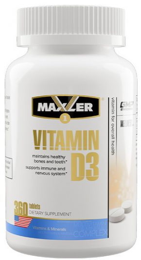 Витамины Maxler Vitamin D3 1200 МЕ 360 таблеток