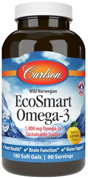 Carlson Labs EcoSmart Omega-3 180 Soft Gels