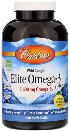 Carlson Elite Omega-3 1600 мг 240 капсул
