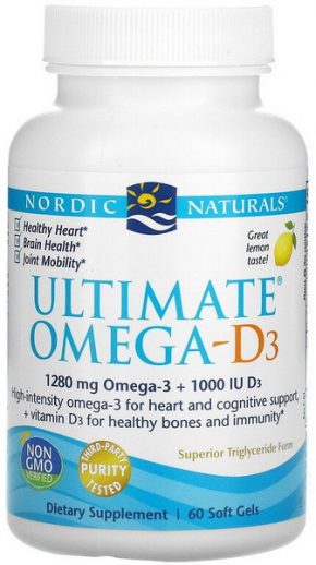 Nordic Naturals Ultimate Omega-D3 120 капсул
