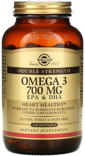 Solgar Double Strength Omega-3 700 mg 120 капсул