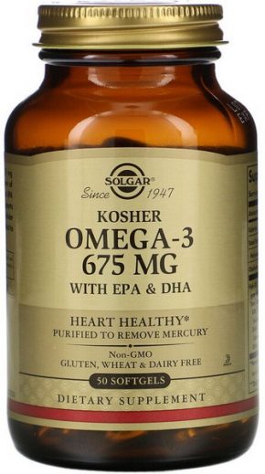 Solgar Omega-3 675 mg Kosher 50 капсул