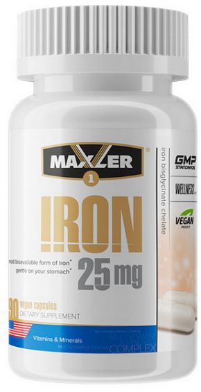 Минералы Maxler Iron 25 мг 90 капсул