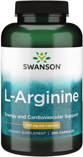 Swanson L-Arginine 500 mg 200 капсул