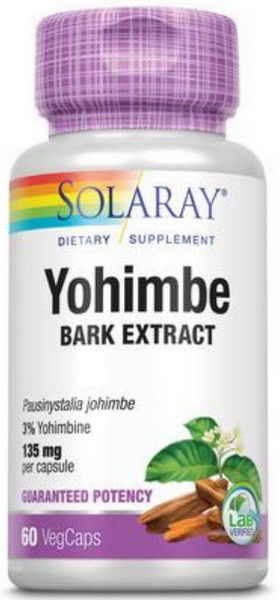 Solaray Yohimbe Extract 135 mg 60 капсул