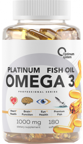 Platinum Fish Oil Omega 3 Optimum System 180 капсул