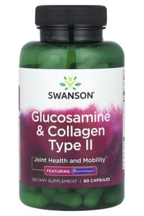 Swanson Collagen Hydrolyzed Type II и Глюкозамин 90 капсул