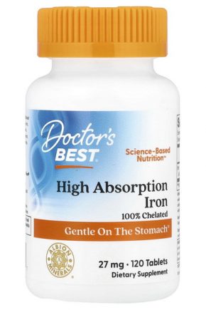 Doctor’s Best железо с Ferrochel 27 мг 120 таблеток