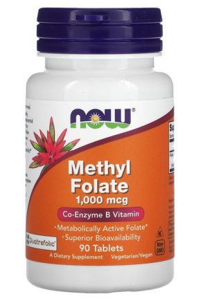 Now Foods метилфолат 1000 мкг 90 таблеток