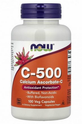 NOW Foods витамин C-500 аскорбат кальция 100 капсул