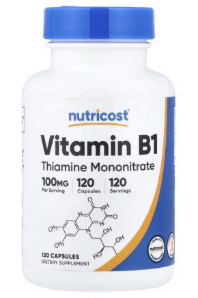 Nutricost витамин B1 100 мг 120 капсул