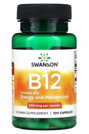 Swanson Витамин B12 500 мг 100 капсул