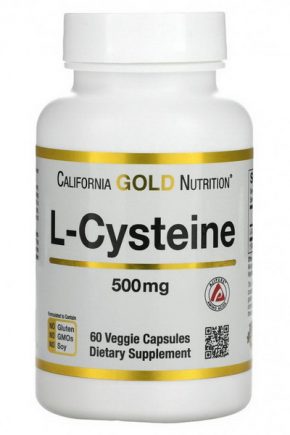 California Gold Nutrition AjiPure L-цистеин 500 мг 60 капсул