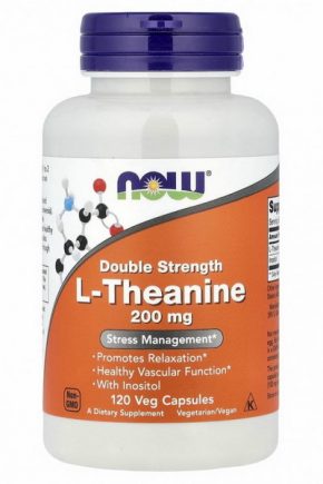 NOW Foods L-теанин 200 мг 120 капсул