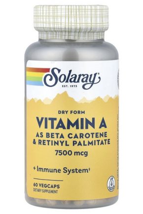 Solaray Витамин А 7500 мкг (25 000 МЕ) 60 капсул
